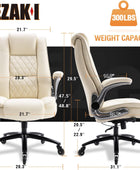 Silla de oficina con respaldo alto, brazos abatibles, silla ejecutiva de