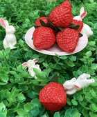 18 piezas de fresas rojas artificiales de plástico, simulación realista de - VIRTUAL MUEBLES