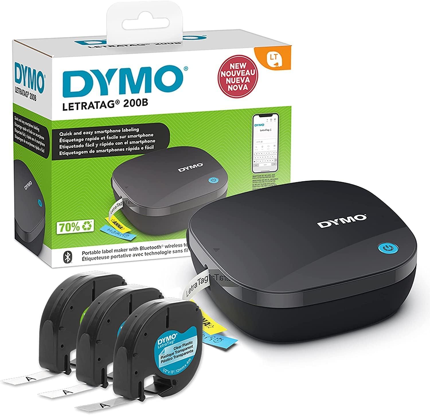 DYMO LetraTag 200B Paquete económico de etiquetas, impresora compacta de