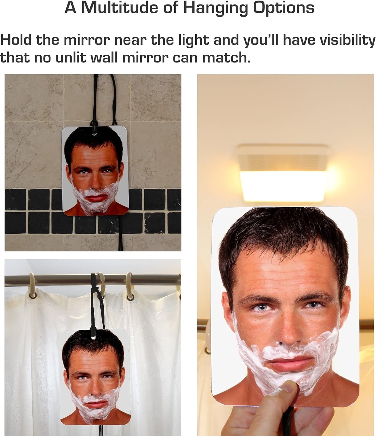 Espejo de ducha de alta calidad. Nuestro espejo más grande. Inastillable,
