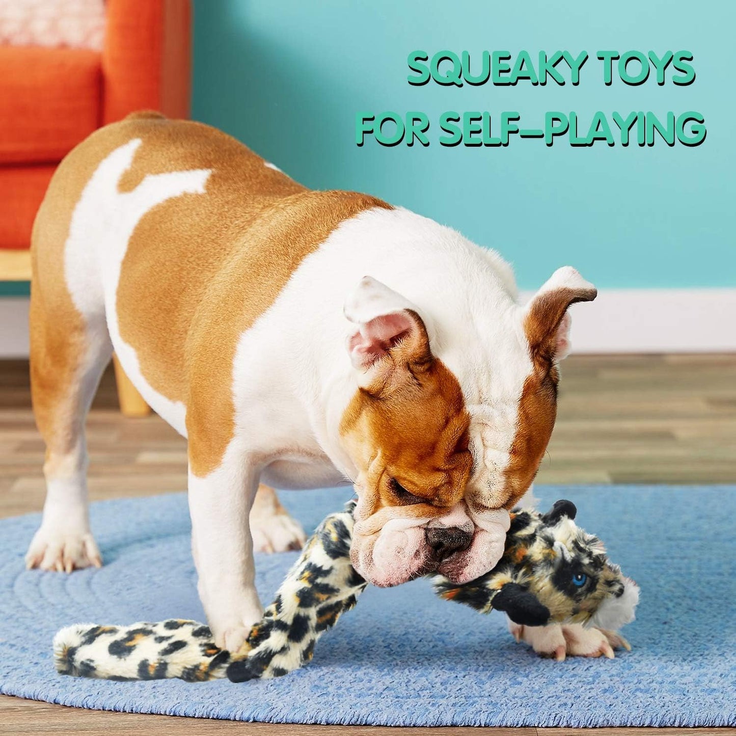 Juguetes chirriantes para perros sin relleno, paquete de 3 juguetes para perros