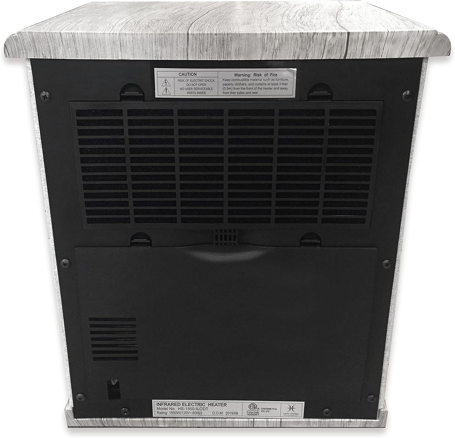 Calentador eléctrico de espacios, portátil, 1500 watts, calentador de gabinete - VIRTUAL MUEBLES