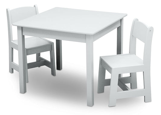 MySize Juego de mesa y silla de madera para niños (2 sillas incluidas), ideal