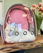 Mochila transportadora para gatos, mochila expandible de burbujas para