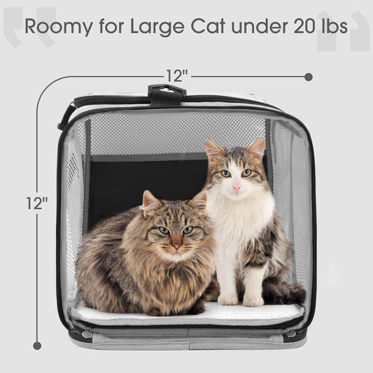 Transportador para gatos grandes, 20 libras, gatos medianos de menos de 25