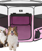 jaula plegable portátil para mascotas, perros, gatos, corralito, de tela oxford