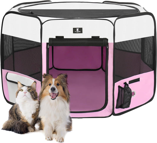 jaula plegable portátil para mascotas, perros, gatos, corralito, de tela oxford