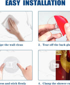Paquete de 4 clips para cortina de ducha, protector contra salpicaduras a - VIRTUAL MUEBLES