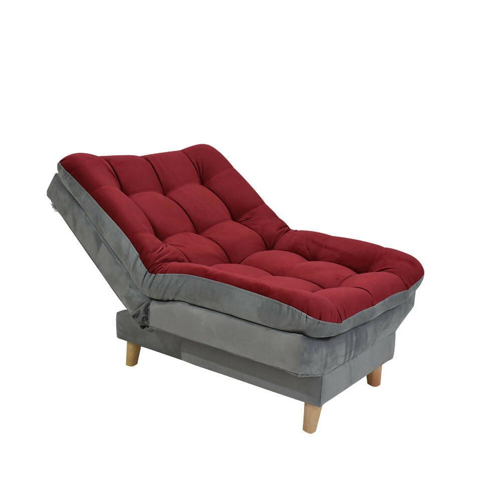 Poltrona moltochic rojo con gris poliéster - VIRTUAL MUEBLES