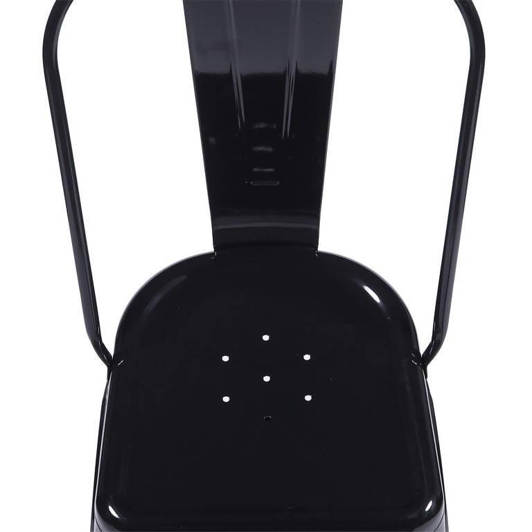 Kit por 4 Silla Tolix Metalica Para Comedor Restaurante - Negra - VIRTUAL MUEBLES