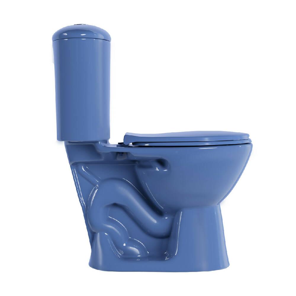 Sanitario Corona Manantial Pro Redondo Azul - VIRTUAL MUEBLES