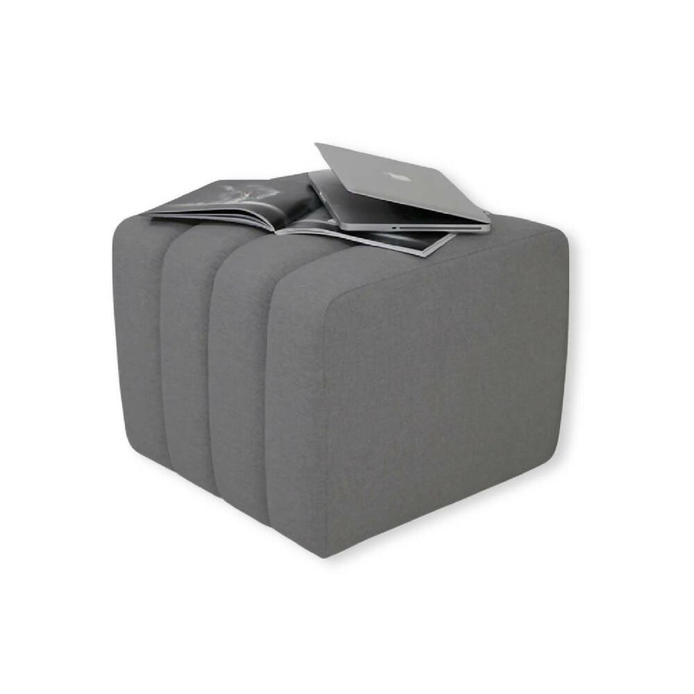 Puff Auxiliar Boston 55x55 - Gris Medio