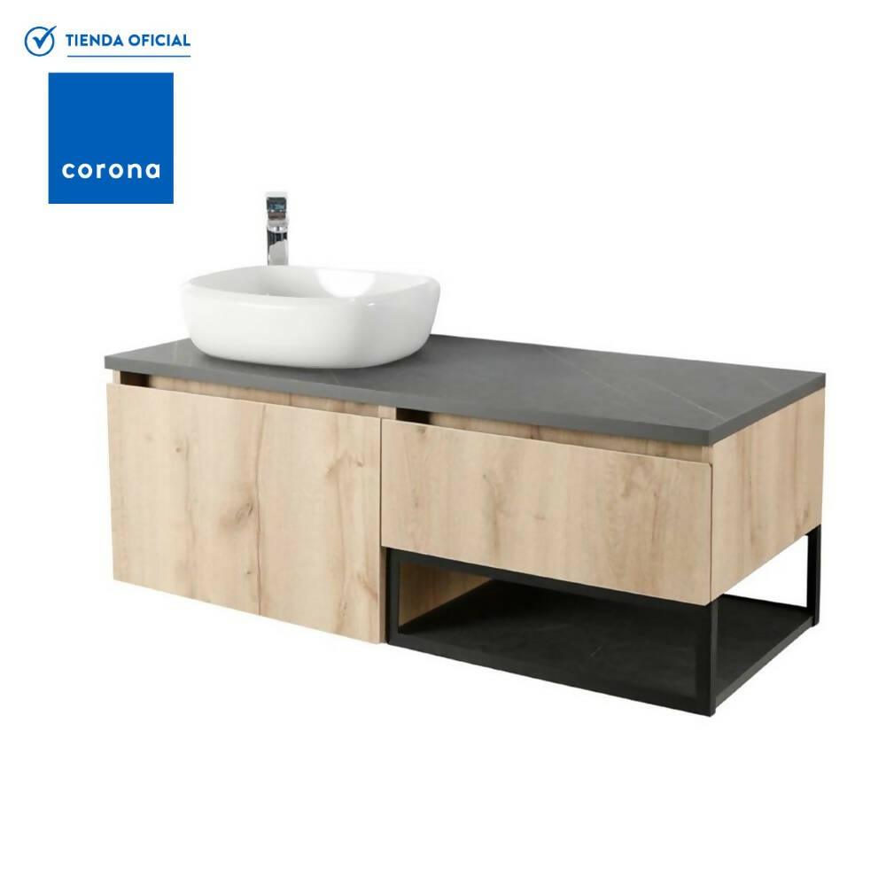 Mueble Corona Plus 120 Cm Con Lavamanos Cascade Izquierdo - VIRTUAL MUEBLES