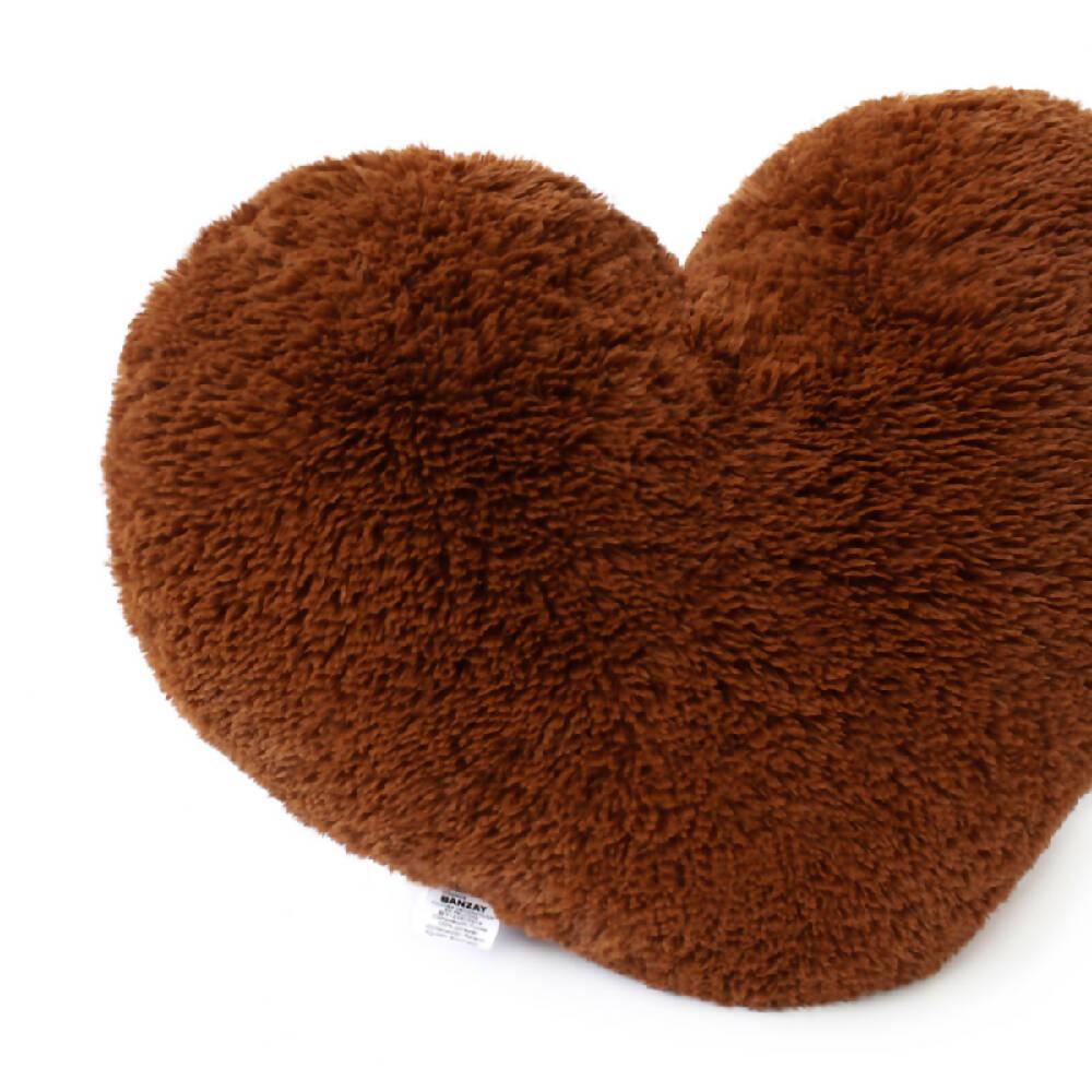 Cojín Decorativo Peludo Corazón CAFE - VIRTUAL MUEBLES