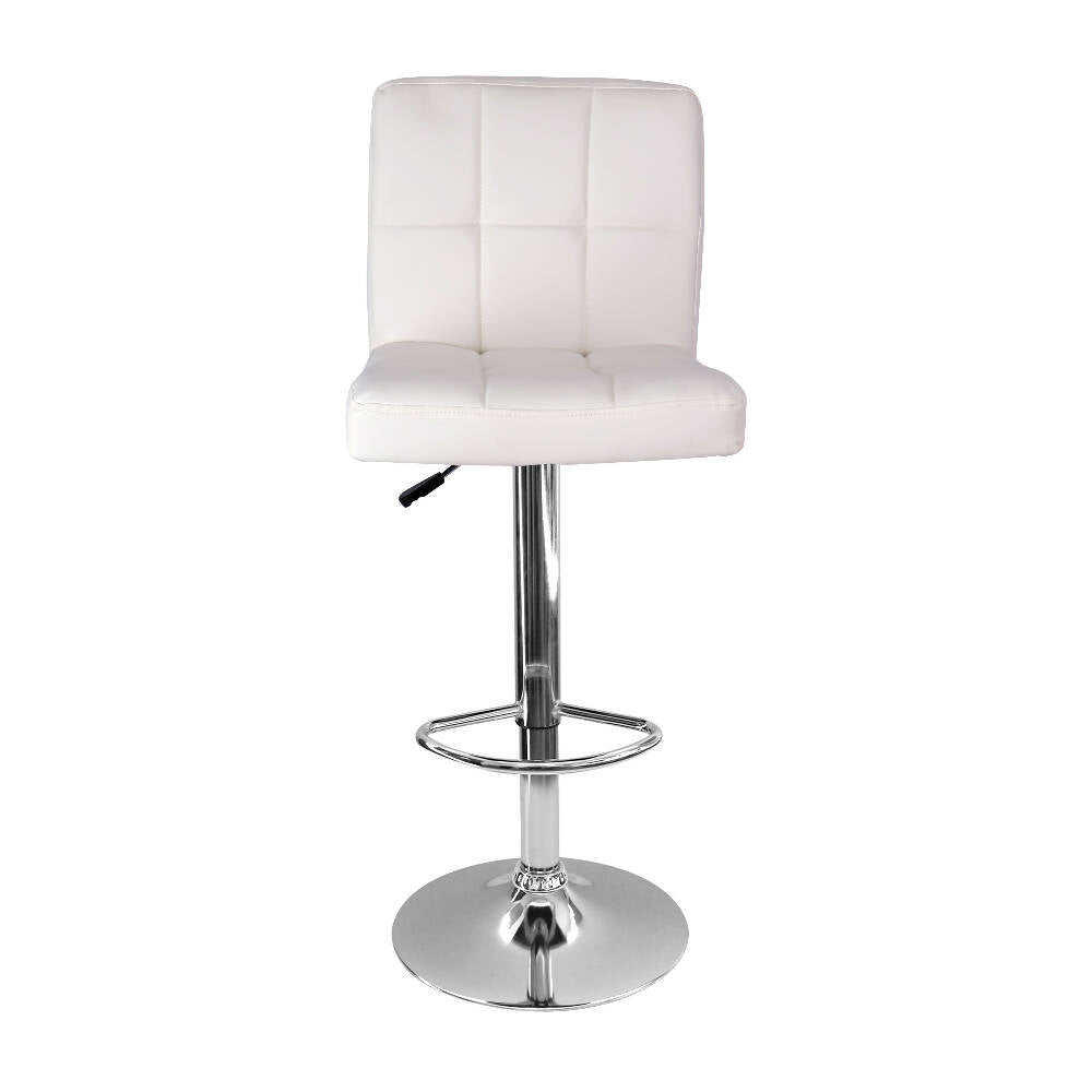 kit por 3 Silla Acolchada Tipo Bar - Blanca