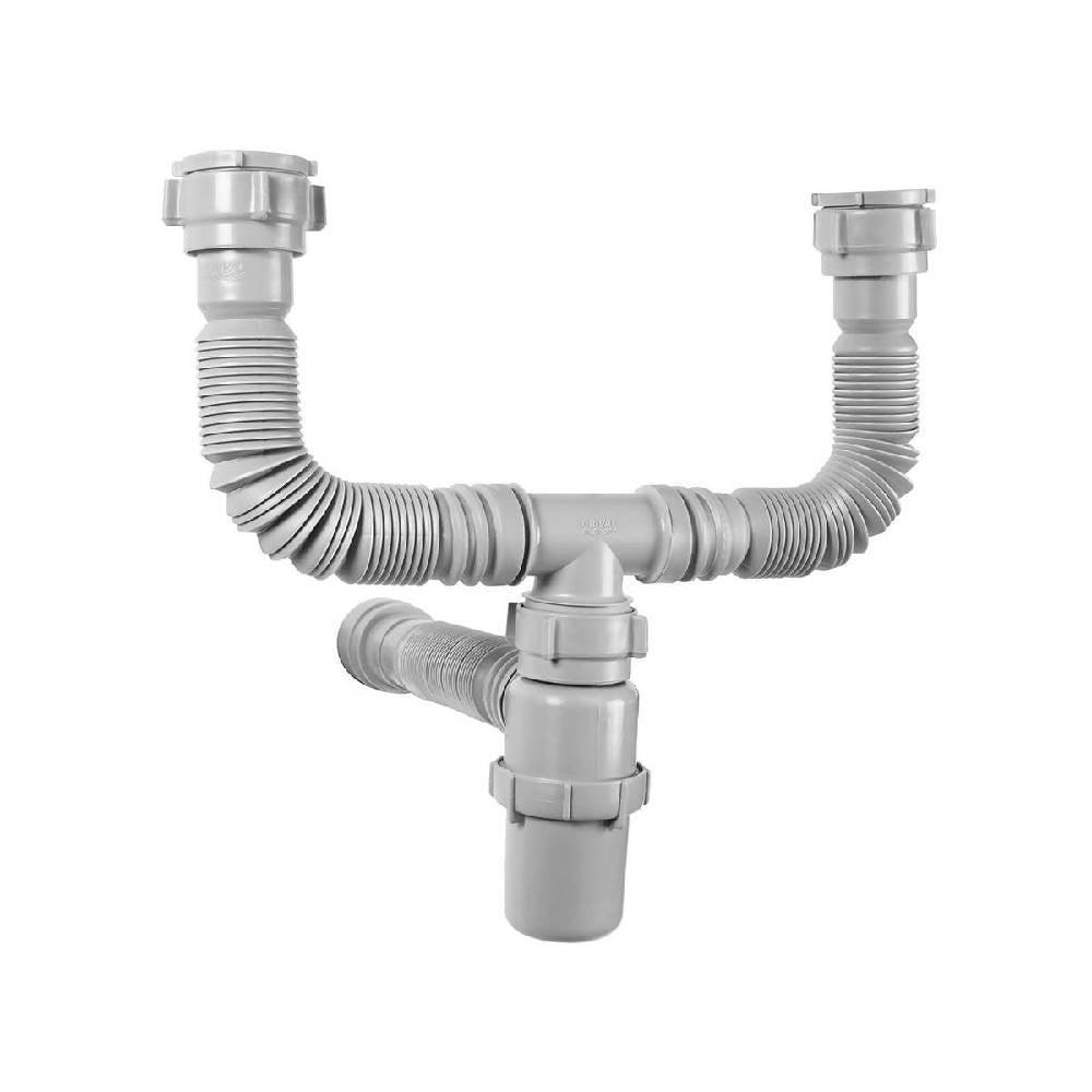 Sifón Botella Grival Flexible Doble - VIRTUAL MUEBLES