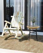 Outsunny Silla mecedora de madera para exteriores, sillas mecedoras Adirondack