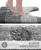 Juego de 2 alfombras de baño de lujo, alfombras de baño de microfibra suave y - VIRTUAL MUEBLES
