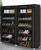Organizador de zapatos de 10 niveles, torre gabinete con forro de tela no