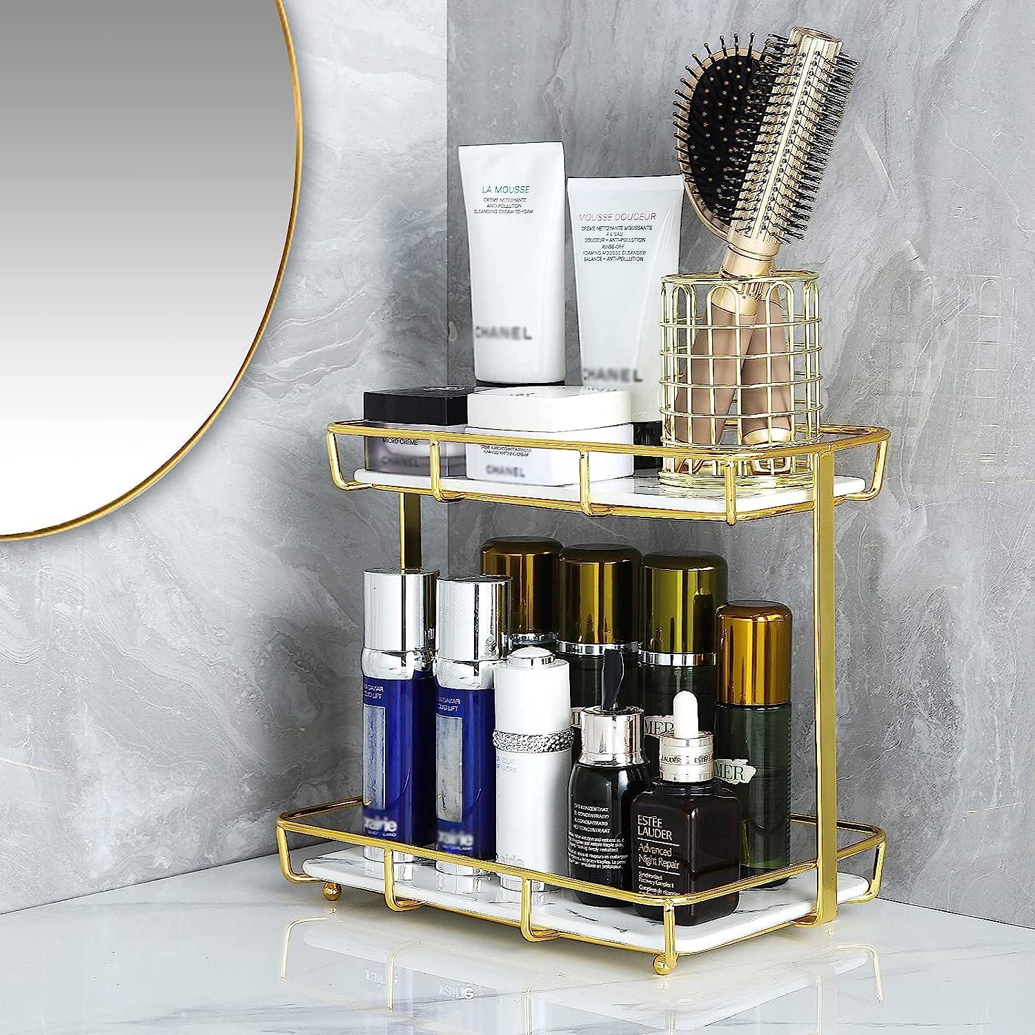 Organizador de maquillaje, organizador de baño de 3 niveles para perfumes y  maquillaje, cuidado de la piel, artículos de tocador, etc. Organizador