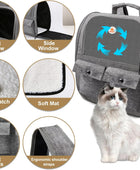Mochila para gatos, bolsa de transporte aprobada por aerolíneas, diseño de