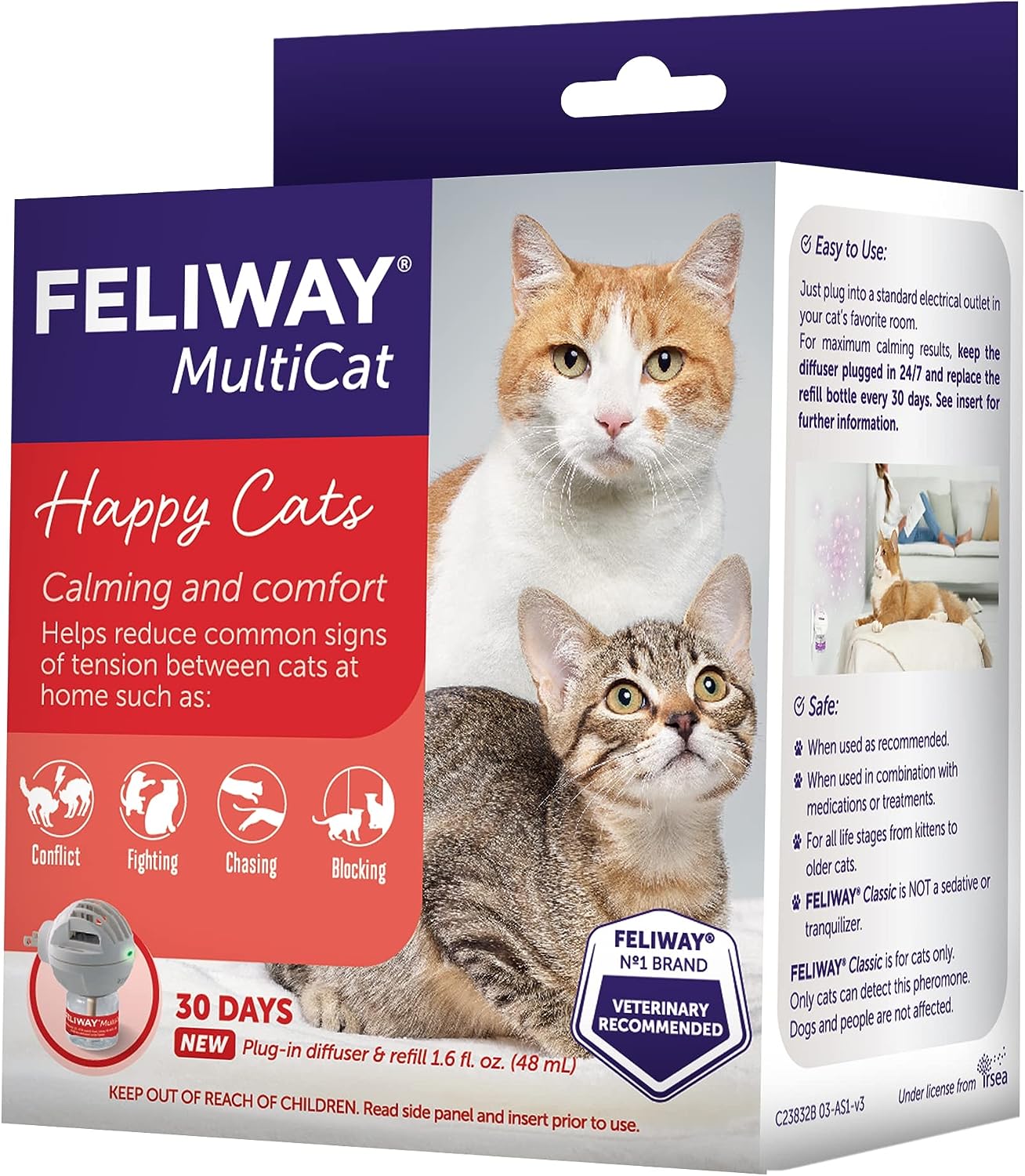 CEVA Animal Health D89410B Feliway multicat Kit de iniciación, 1.6fl oz
