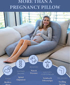 Almohadas de embarazo, almohada de cuerpo completo en forma de U, funda de - VIRTUAL MUEBLES