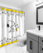 Cortina de ducha con diseño de flores de Peanuts Best Friend y tela de fácil