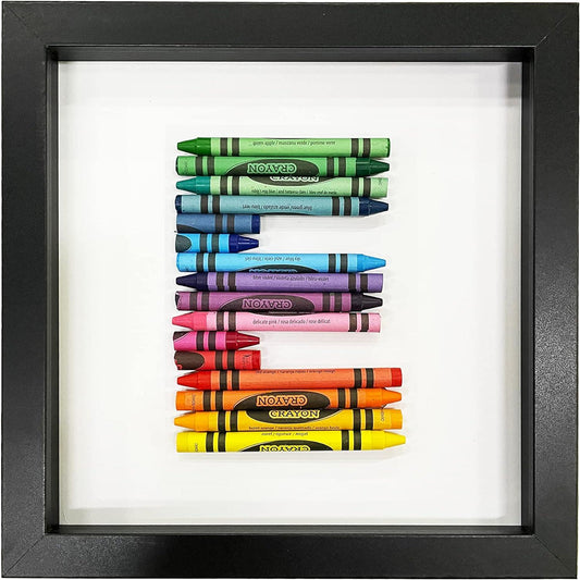 Monograma de arte con letras de crayón Regalo para profesores, familia, madres, - VIRTUAL MUEBLES