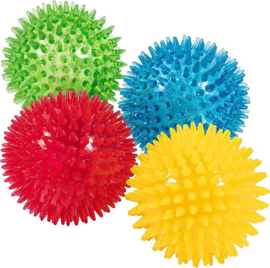 Pelotas para perros de 3.5 pulgadas (paquete de 4) juguetes chirriantes para