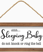 Letrero para puerta de bebé para dormir, 6 x 12 pulgadas, letrero para puerta - VIRTUAL MUEBLES