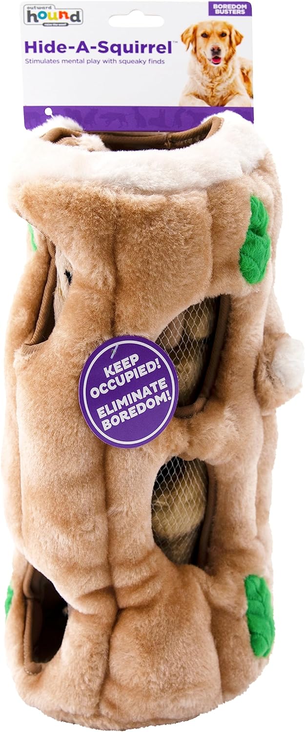 Hide A Squirrel Rompecabezas de peluche para perro, talla XL