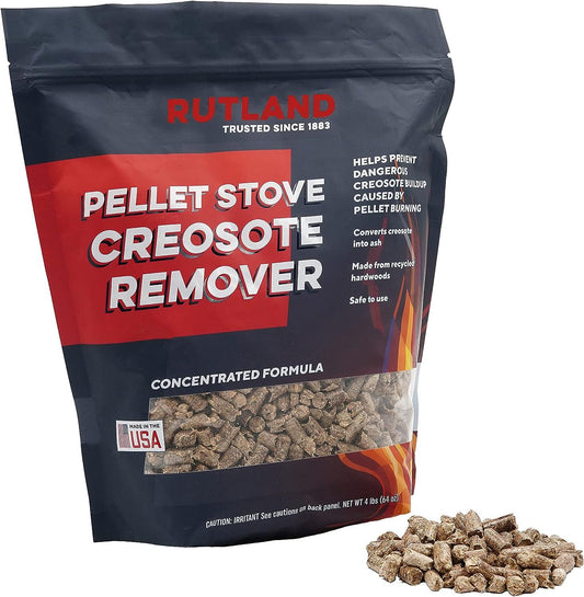 Rutland Products Estufa de pellets removedor de creosotas, 4 libras - VIRTUAL MUEBLES