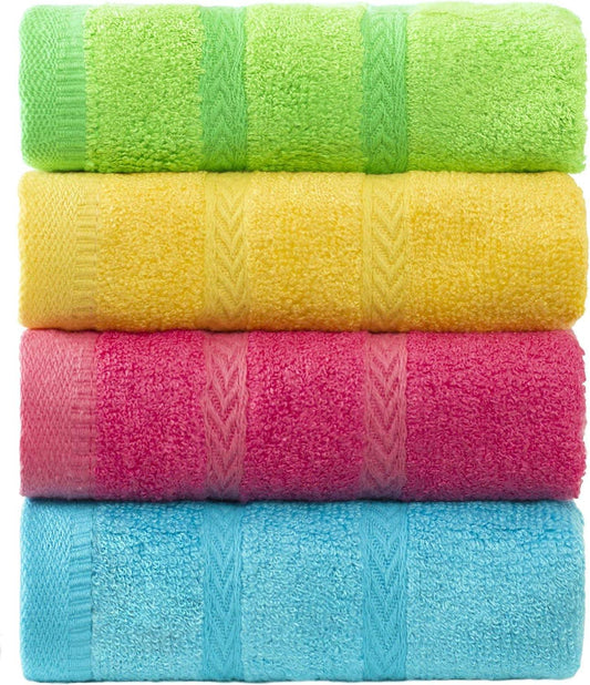 Toallas multicolor para baño, decoración de baño para niños, 10 x 18 pulgadas, - VIRTUAL MUEBLES