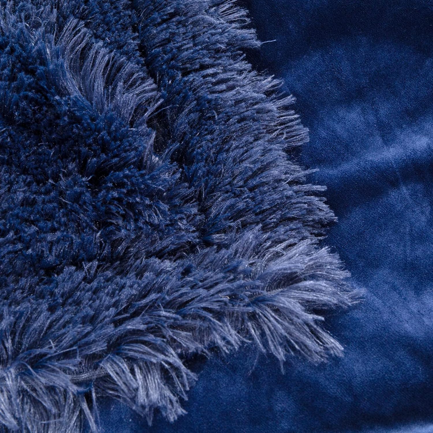 Manta azul oscuro, azul oscuro, azul petróleo, manta de piel azul bebé,  decorativa para dormitorio, artículos esenciales, tamaño 47 x 59 pulgadas
