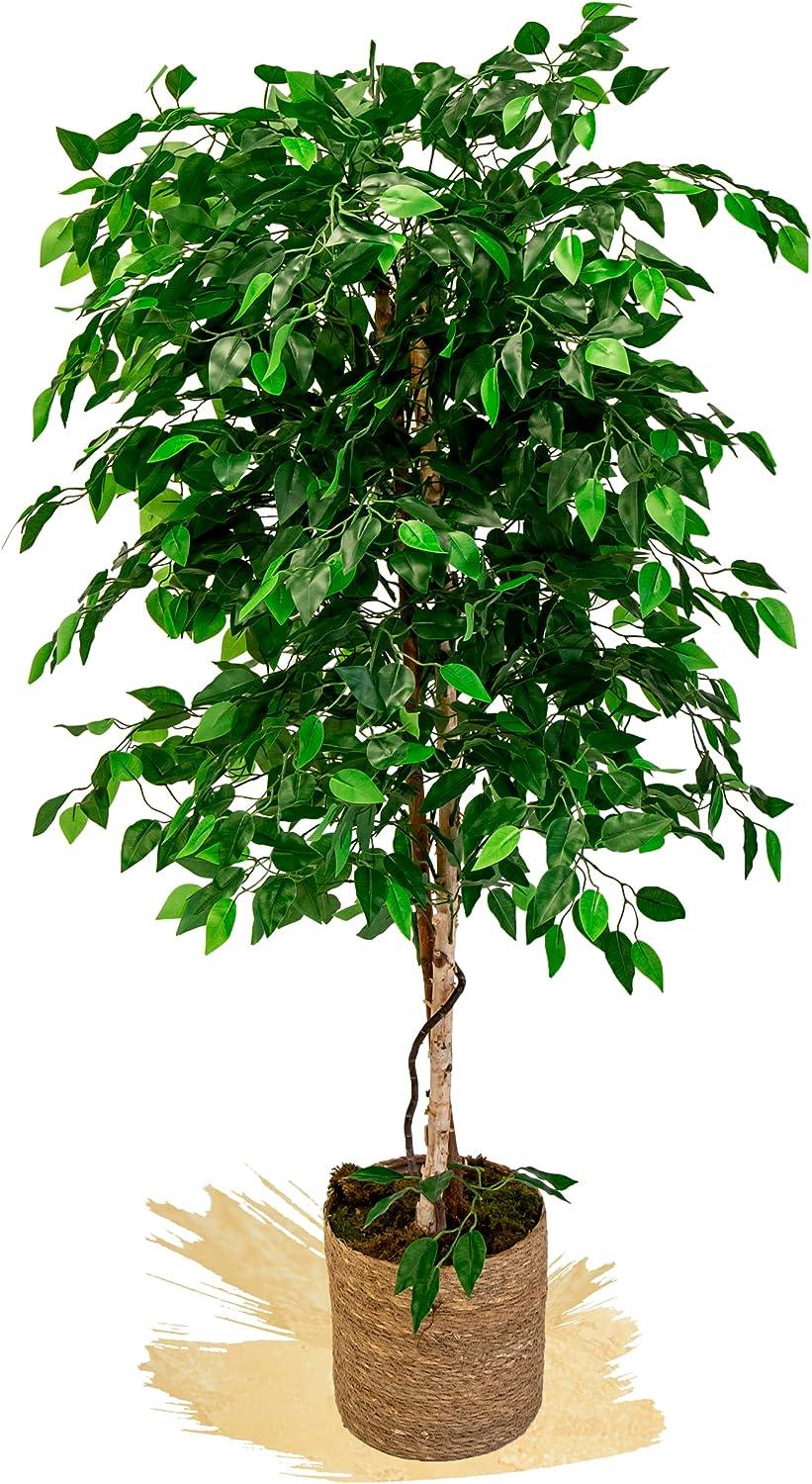 Árbol artificial Ficus de 6 pies, árboles altos de imitación para inte -  VIRTUAL MUEBLES