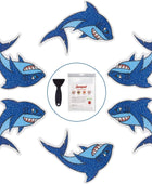 Pegatinas antideslizantes para bañera de tiburón, 20 unidades, adhesivos para - VIRTUAL MUEBLES