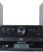 Philco Bandeja de sistemas de estantes estéreos con carga de reproductor de CD - VIRTUAL MUEBLES