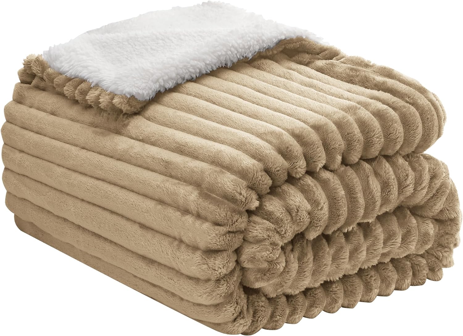 Manta Sherpa para sofá, manta de franela a rayas para sofá para uso en todas