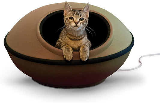 K&H PRODUCTSCama para mascotas Mod Dream Pod, cueva para gatos de todos los