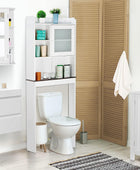 Mueble de baño de madera con estantes ajustables, uso sobre el inodoro - VIRTUAL MUEBLES