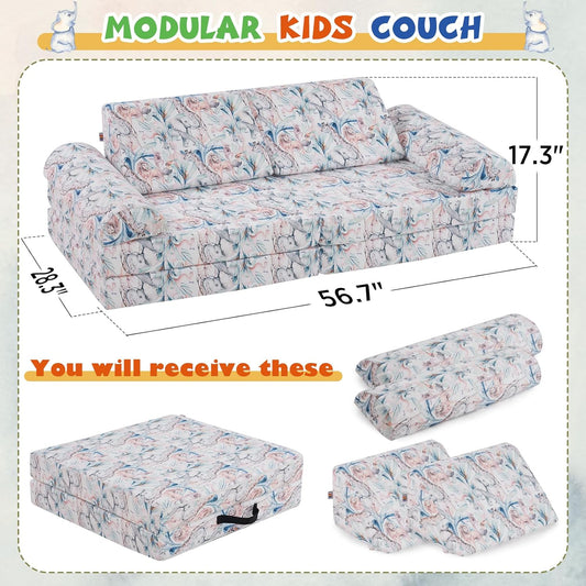 Sofá infantil grande, sofá modular para niños y adultos, juego de casa de