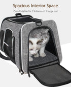 Transportador suave para gatos con ventana de malla superior, transpirable para