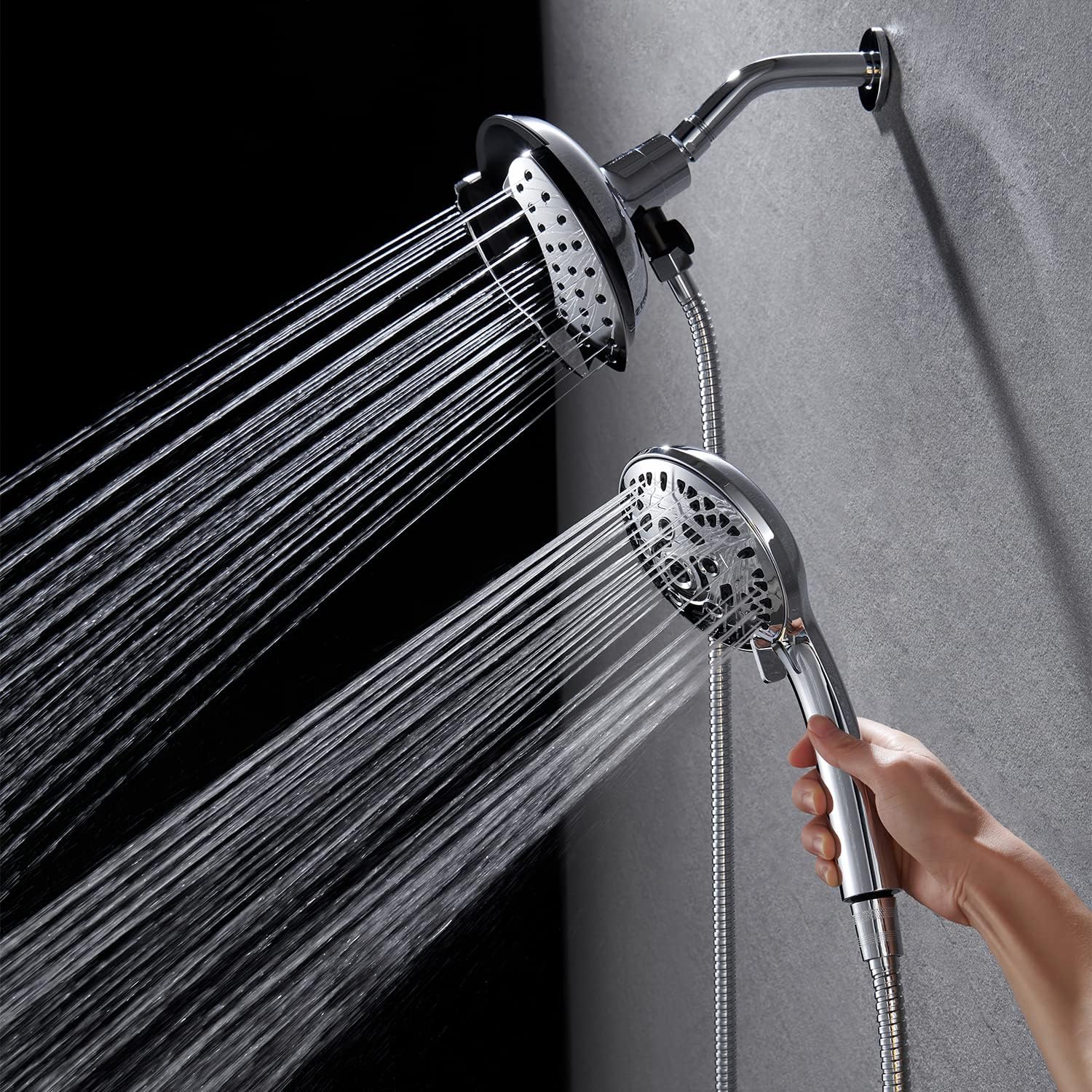 Cabezal de ducha multifuncional de alta presión con 5 modos, cabezal de  ducha de mano con conmutación de un solo clic, cabezal de ducha de lluvia