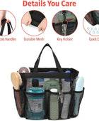 F-color Organizador de ducha de malla portátil bolsa de ducha con 7 bolsillos - VIRTUAL MUEBLES