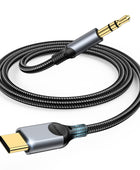 Cable conector auxiliar de audio USB C a 0138in 4 pies adaptador tipo C a cable