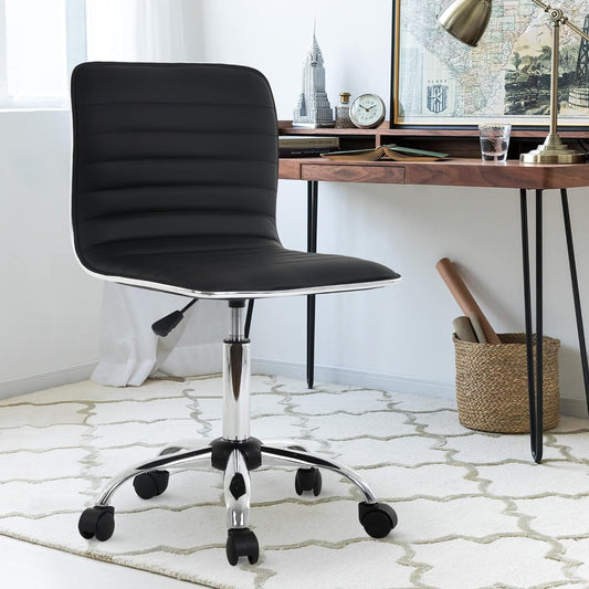 Silla de escritorio de oficina en casa, altura ajustable, silla de maquillaje