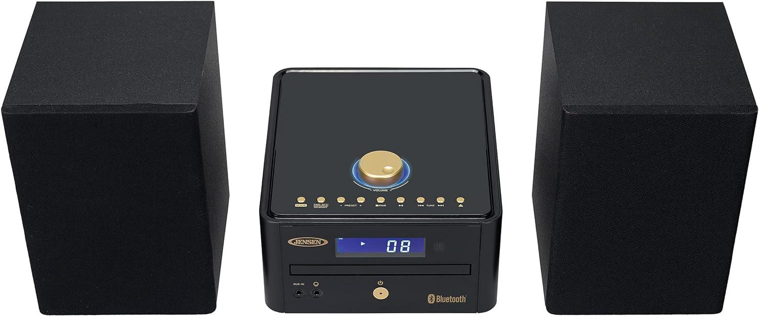 Modern JBS-210 Gold Series Estantería Bluetooth CD con sistema de música, - VIRTUAL MUEBLES