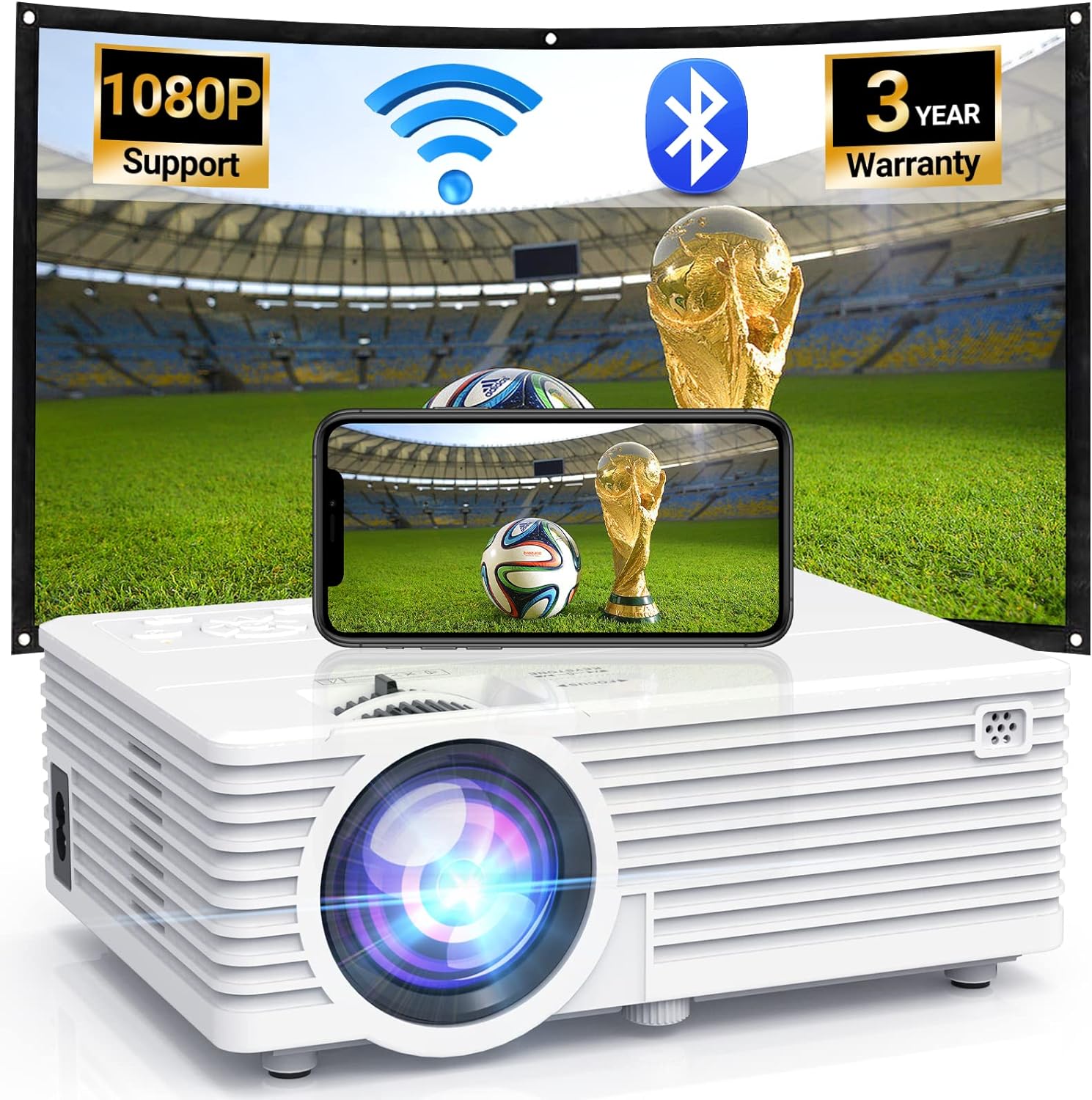 con WIFI y Bluetooth, proyector de cine en casa compatible con 9500L F -  VIRTUAL MUEBLES
