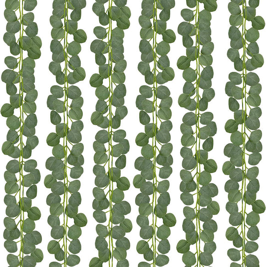 Guirnalda de eucalipto artificial, 12 guirnaldas de hojas de eucalipto - VIRTUAL MUEBLES